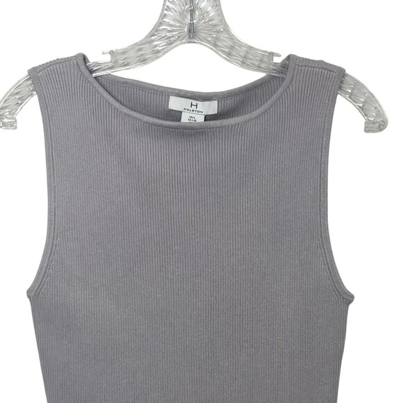 H Halston Sleeveless Sweater Ribbed Knit Womens Large Purple New - Picture 3 of 10